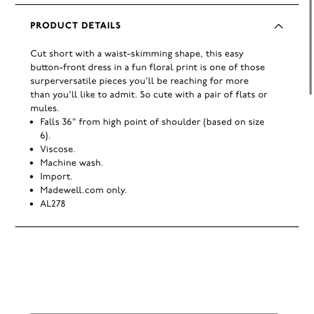 Madewell V-neck Button-Front Dress: Spring Prairie - Picture 5 of 5